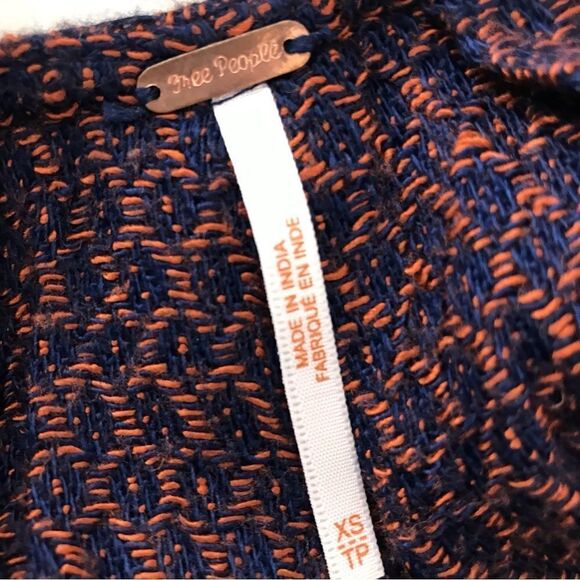 Free People IN THE CLOUDS Dark Knit Embroidered Sweater Tunic / Mini Dress - Picture 15 of 16